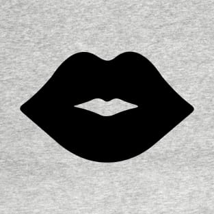 Kissing Lips - Black T-Shirt